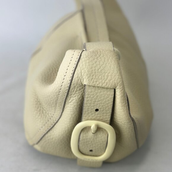 DKNY Vintage Vanilla Pebbled Leather Shoulder Purse Handbag Single Handle Zipper - Picture 5 of 12